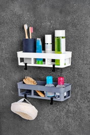 Hermia Juego de Organizadores de Baño de 2 Piezas Antracita